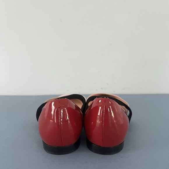 Andrea Gomez Dakota Pink Leather Pointed Toe Ballerina Flats - Picture 6 of 9